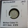 Image 1 : 978. 1947c New Foundland 5-Cents EF. Cat. $20.00