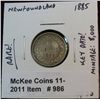 Image 1 : 986. 1885  New Foundland 10-Cents. VF. Very Rare.
