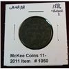 Image 1 : 1050. 1886 Canada Cent. F. Obv. #2 Variety Est. $11.00