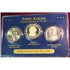 Image 1 : 1073. 2007P,D & S Proof Adams Dollars