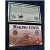 Image 1 : 1383. Making Cents Lincoln Cent Type Set.