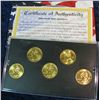 Image 2 : 1450. 2004 Gold Edition State Quarter Set. BU