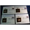 Image 2 : 1478.  (4) 1999 20th Century American Trains 22K Gold First Day Covers