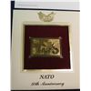 Image 2 : 1480. 1999 NATO 22K Gold First Day Stamped Cover