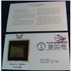 Image 1 : 1487. 1999 Insects & Spiders 22K Gold Stamp Cover