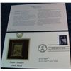 Image 1 : 1489. 2000 Louis Nevelson 22K Gold Stamp Cover