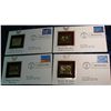 Image 1 : 1496. (4) Stamping The Future 22K Gold Stamp Covers