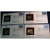 Image 2 : 1496. (4) Stamping The Future 22K Gold Stamp Covers