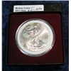 Image 1 : 1536. 2000 American Eagle Silver Dollar in Display Case