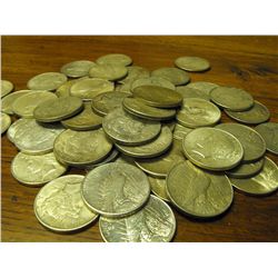 Lot of 50 Peace Silver Dollars