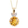 Image 1 : Michael Valitutti 14k Two-tone Gold Citrine and Diamond Accent Necklace