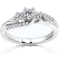 14k White Gold 1/2ct TDW Diamond Engagement Ring