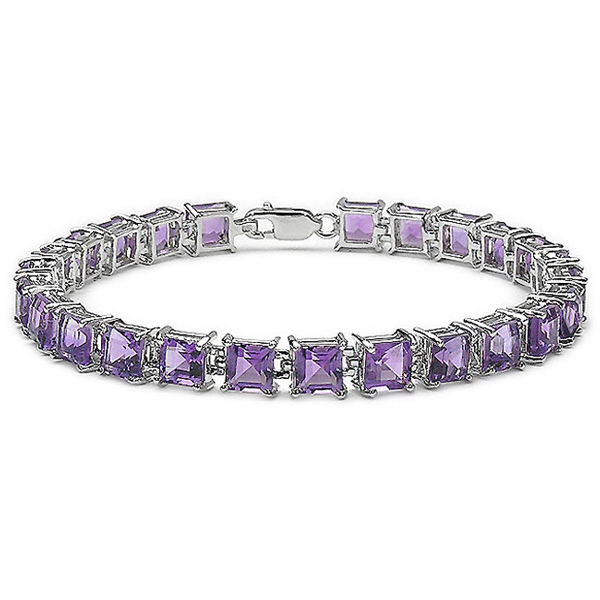 Silver bracelet with amethyst Clearance