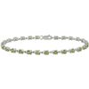 Image 1 : Sterling Silver Green Peridot Bracelet