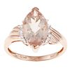 Image 1 : 10k Rose Gold Morganite and Diamond Accent Ring