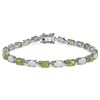 Image 1 : Sterling Silver Peridot and Opal Bracelet