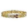 Image 1 : Glitzy Rocks 18k Gold over Silver Multi-gemstone and Diamond Bracelet