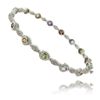 Image 1 : Sterling Silver Multi-Gemstone and Diamond Accent Bracelet
