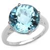 Image 1 : Sterling Silver Genuine Blue Topaz Solitaire Ring