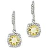Image 1 : Glitzy Rocks Sterling Silver Citrine and CZ Dangle Earrings