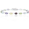 Image 1 : Glitzy Rocks Sterling Silver Multi Gemstone Bracelet