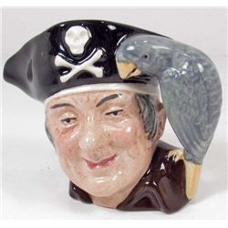 VINTAGE MINIATURE ROYAL DAULTON LONG JOHN SILVER TOBY MUG