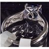 Image 4 : 14K WHITE GOLD LADIES TANZANITE AND DIAMOND RING - SIZE 7.25