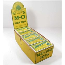 VINTAGE M-O COUGH DROPS FULL ADVERTISING DISPLAY