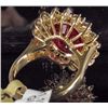 Image 4 : 14K GOLD LADIES RUBY AND DIAMOND RING - SIZE 7.25