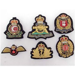 LOT OF 5 ROYAL CANADIAN MILITARY FORCES OFFICERS BLAZER JACKET PATCHES