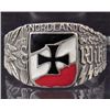 Image 1 : STERLING SILVER AND ENAMEL GERMAN NAZI SS DIVISION NORDLAND RING