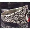 Image 2 : STERLING SILVER AND ENAMEL GERMAN NAZI SS DIVISION NORDLAND RING