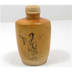 CHINESE OX BONE SNUFF BOTTLE
