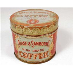 VINTAGE CHASE & SANBORN'S COFFEE ADVERTISING TIN