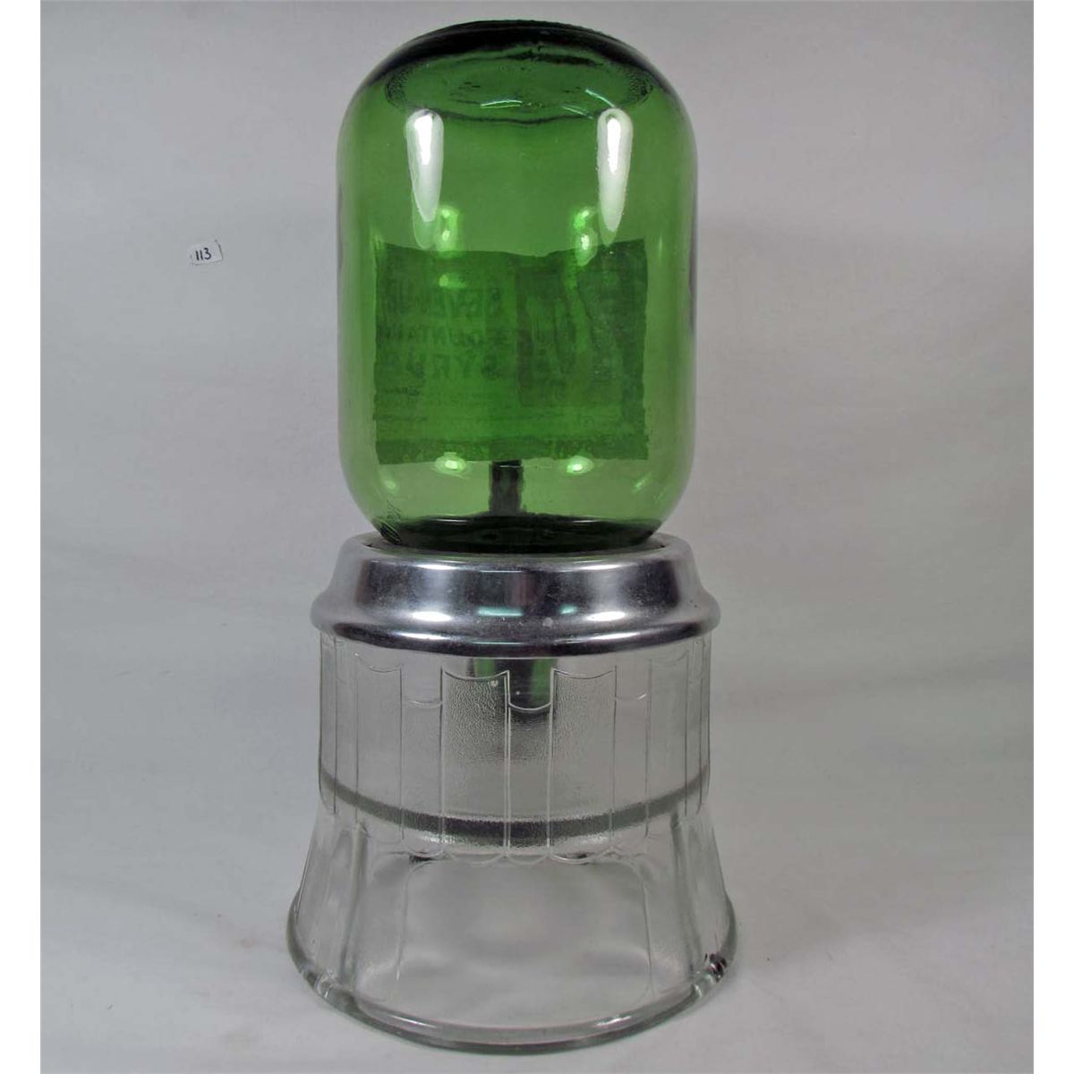 VERY RARE VINTAGE 7UP SODA SHOP SYRUP DISPENSER W/ ART DECO GLASS BASE
