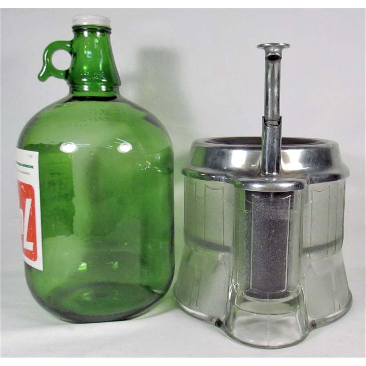 VERY RARE VINTAGE 7UP SODA SHOP SYRUP DISPENSER W/ ART DECO GLASS BASE