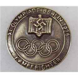 GERMAN NAZI 1936 OLYMPIC GAMES BADGE