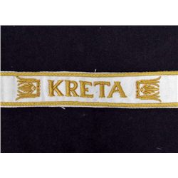 GERMAN NAZI LUFTWAFFE PARATROOPER FALLSCHIRMJAGER KRETA CUFF TITLE