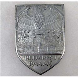 GERMAN NAZI BUDAPEST 1944/45 PLAQUE