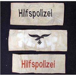 LOT OF 3 GERMAN NAZI ARM BANDS