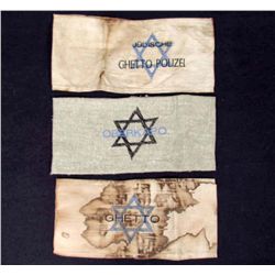 LOT OF 3 GERMAN NAZI HOLOCAUST ARM BANDS