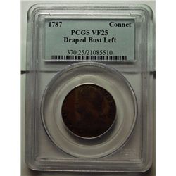 1787 Connecticut Bust left  PCGS25  RARE