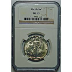 1943D Walker half $  NGC65