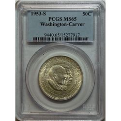 1953S  W/C half $  PCGS65