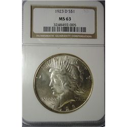 1923D Peace $  NGC63