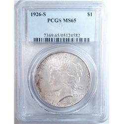 1926S Peace $   PCGS65