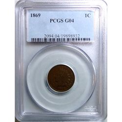 1869 Indian penny  PCGS04
