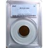Image 1 : 1869 Indian penny  PCGS04