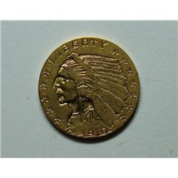 1910 $2 1/2   GOLD Indian