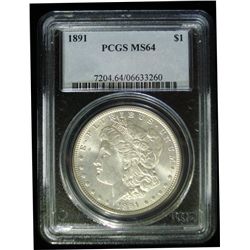 1891  Morgan $ PCGS64